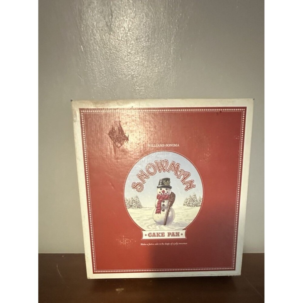 VTG 2005 Williams Sonoma Nordic Ware "SNOWMAN Cake Pan w/Original Box